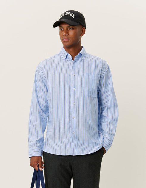 LES DEUX KOLTON HERRINGBONE SHIRT