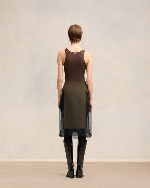 AMI PARIS MIDI SKIRT