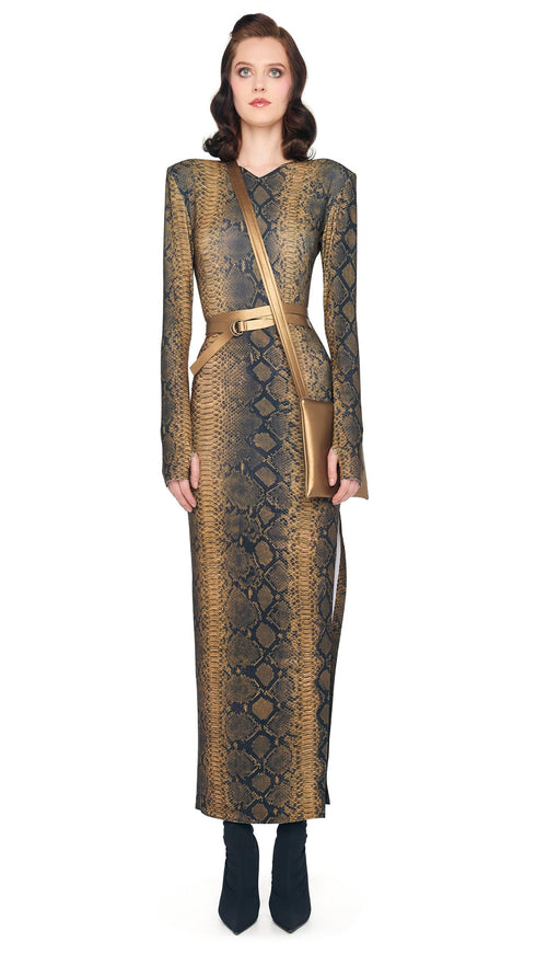 NORMA KAMALI PYTHON SHOULDER PAD