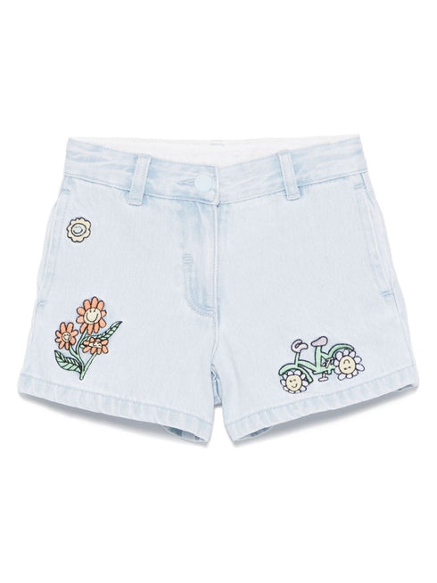 STELLA MC CARTNEY WOODLAND DENIM SHORTS