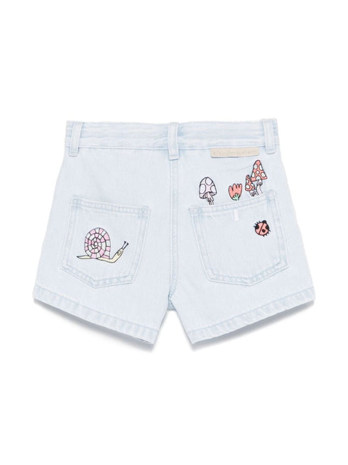 STELLA MC CARTNEY WOODLAND DENIM SHORTS