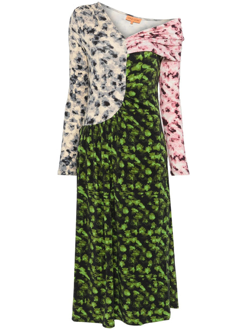 STINE GOYA ONE SHOULDER PRINT DRESS