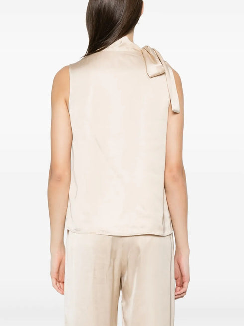 PESERICO SIGN TIED NECK TOP