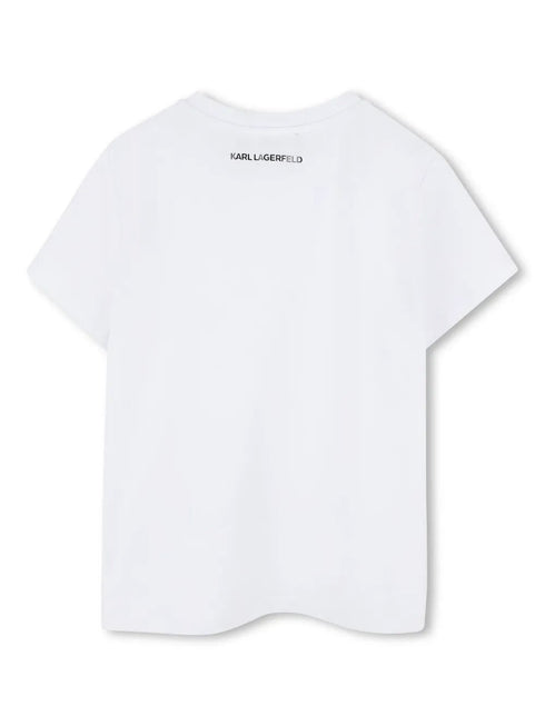 KARL LAGERFELD LOGO STRASS TEE