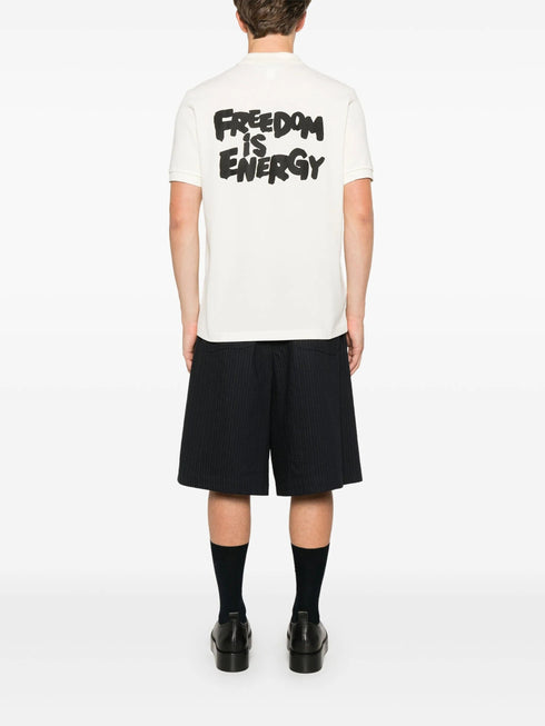 COMME DES GARÇONS SHIRT SLOGAN POLO