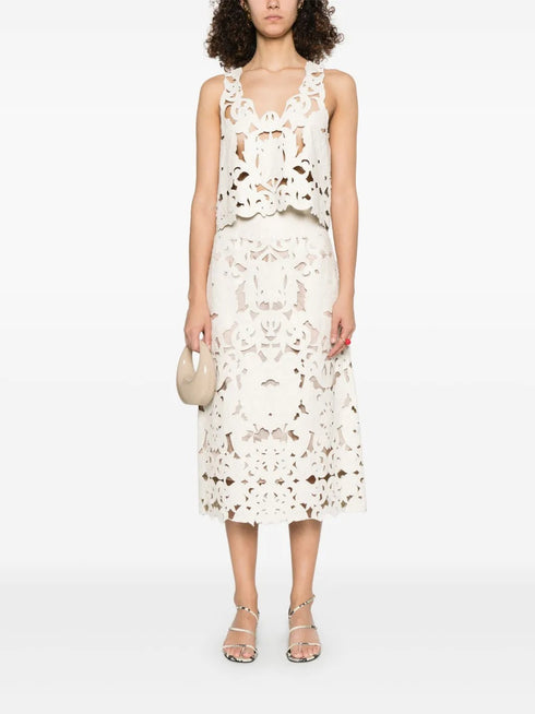 FORTE FORTE EMBROIDERY SKIRT