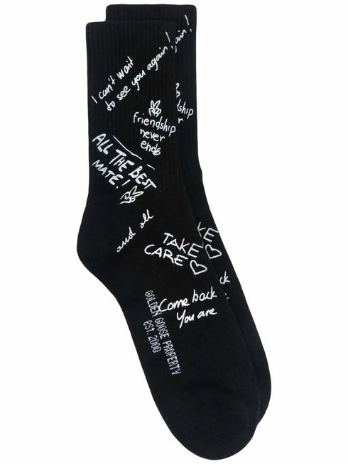 GOLDEN GOOSE LETTERING PRINT SOCKS