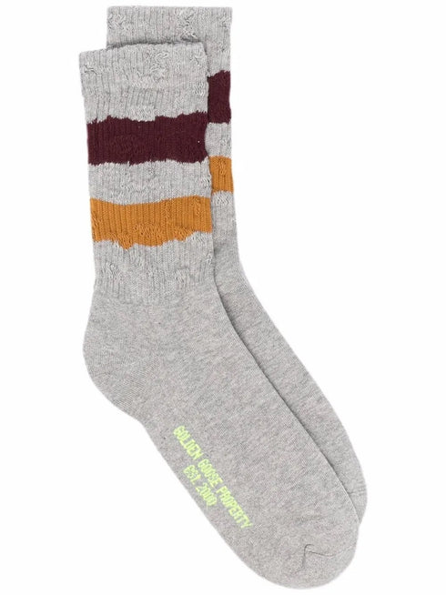 GOLDEN GOOSE STRIPE TRIM SOCKS