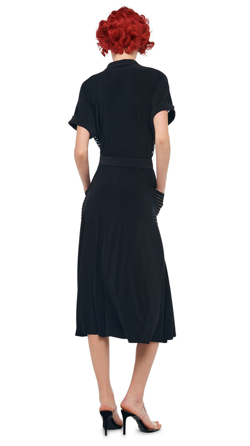 NORMA KAMALI GERALYN SHORT SLEEVE DRESS