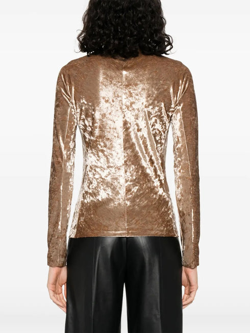 FORTE FORTE STRECH VELVET ROLLNECK