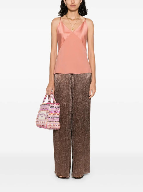 FORTE FORTE FROISSE LAME TROUSERS