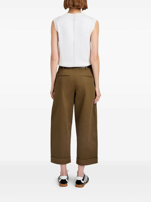 PROENZA SCHOULER WHITE LABEL DORI PANT IN FINE HERRINGBONE