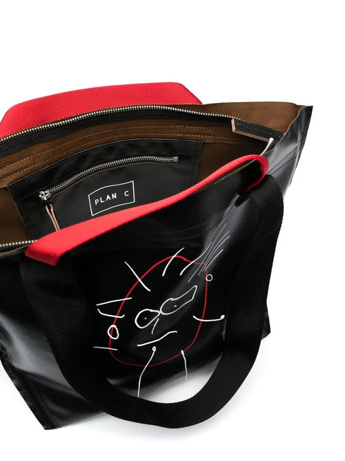 PLAN C MEDIUM PRINTED SHOPPER BAG