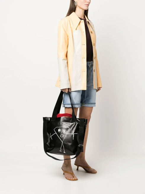 PLAN C MEDIUM PRINTED SHOPPER BAG