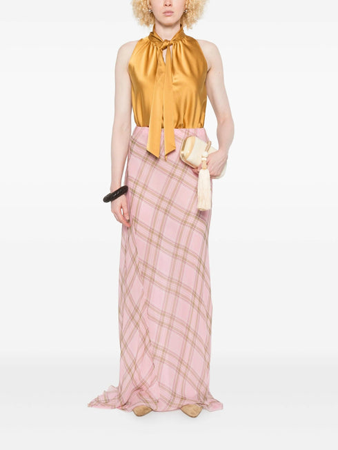 FORTE FORTE BOW TIE SATIN TOP