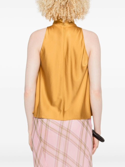 FORTE FORTE BOW TIE SATIN TOP