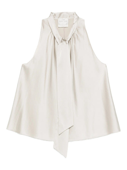 FORTE FORTE BOW TIE SATIN TOP