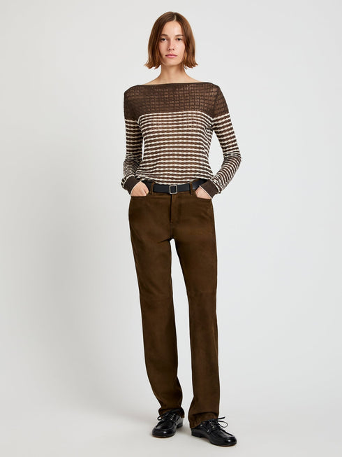 PROENZA SCHOULER WHITE LABEL MAXINE SUEDE TROUSERS