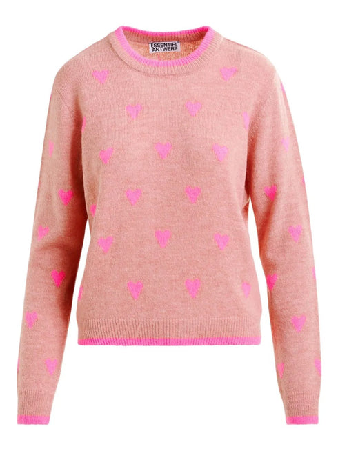 ESSENTIEL ANTWERP ISA JACQUARD HEART PULLOVER
