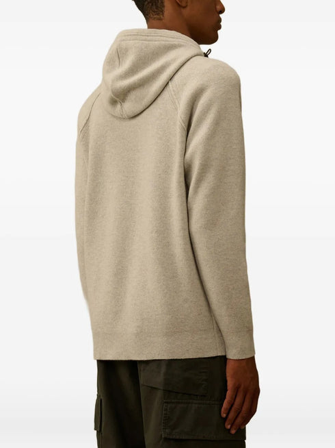 C.P. COMPANY ZIP UP HOODED SWEATER