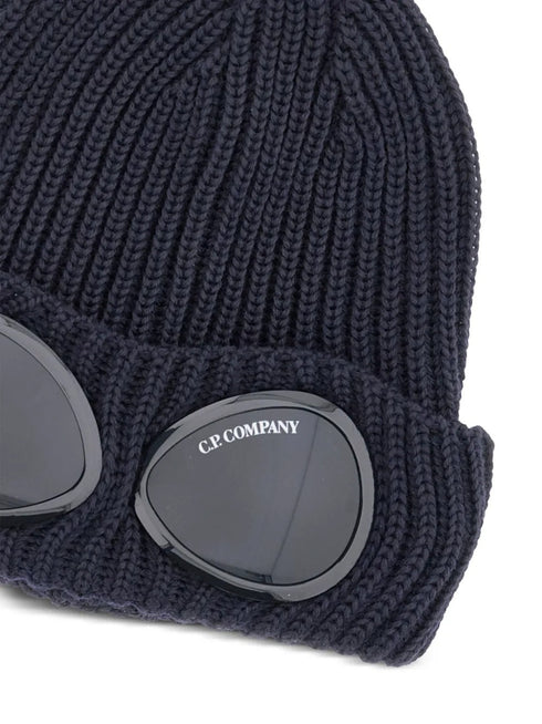 C.P. COMPANY GOGGLE RIBBED BEANIE