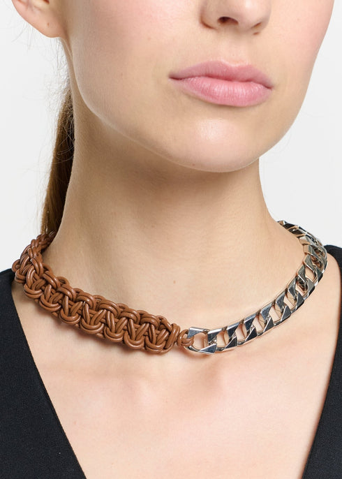 PLAN C LEATHER CORD NECKLACE