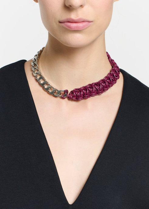 PLAN C LEATHER CORD NECKLACE