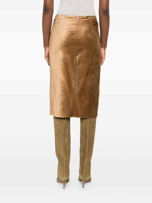 FORTE FORTE VELVET PENCIL SKIRT