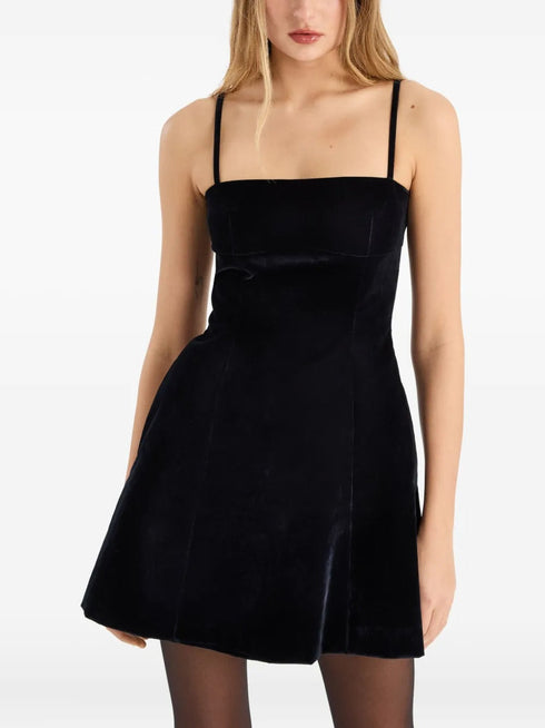 ROTATE VELVET MINI STRAP DRESS