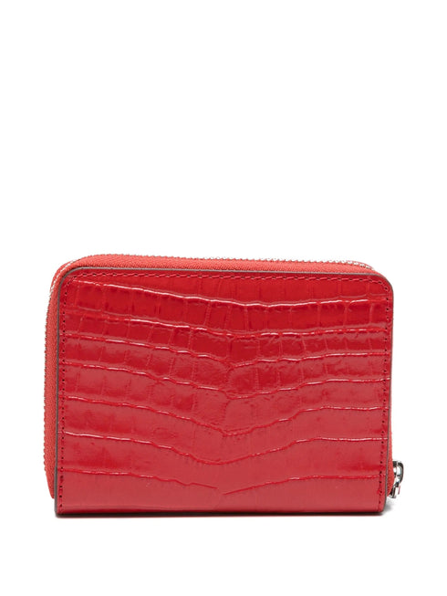 TORY BURCH KIRA CROC SMALL ZIP AROUND WAL