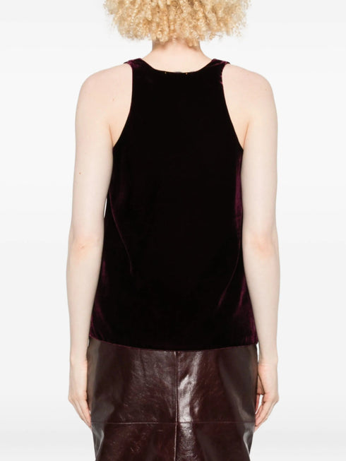 FORTE FORTE VELVET V NECK TOP