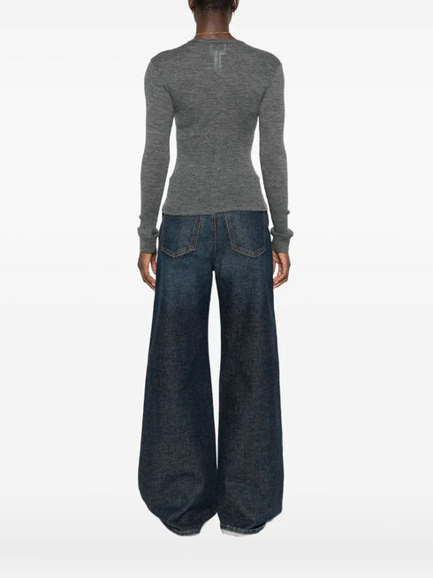 FORTE FORTE RIBBED JERSEY SWEATER