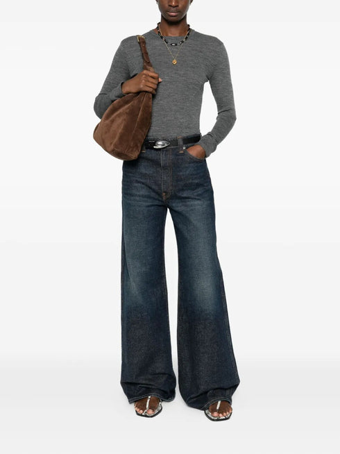 FORTE FORTE RIBBED JERSEY SWEATER