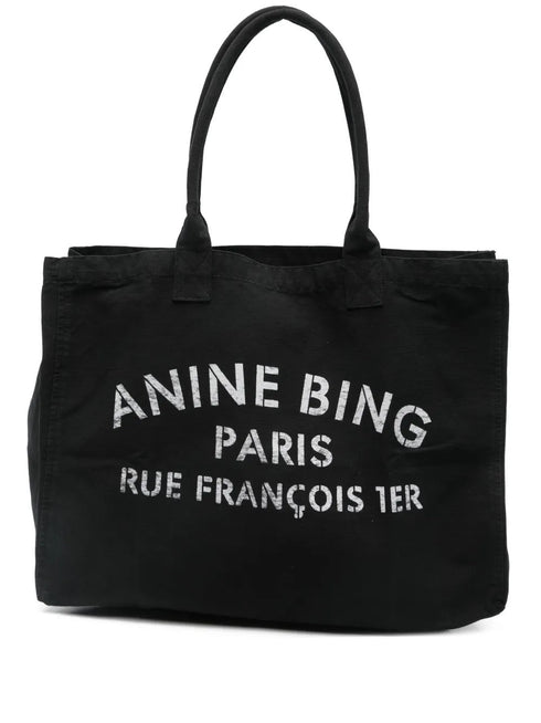 ANINE BING LEO CANVAS TOTE
