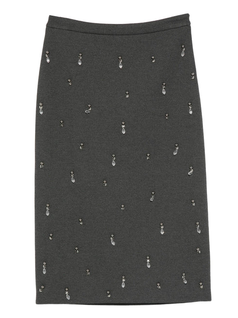 SEMICOUTURE RHINESTONE SKIRT