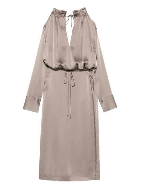 SEMICOUTURE OPEN SHOULDER DRESS