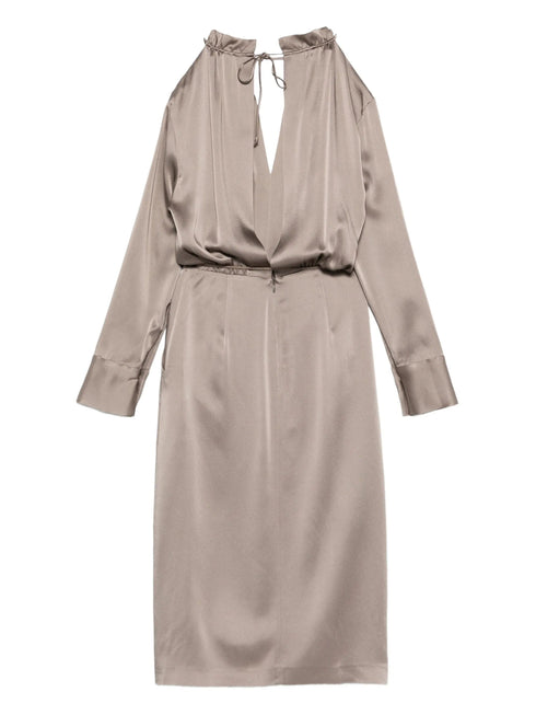 SEMICOUTURE OPEN SHOULDER DRESS