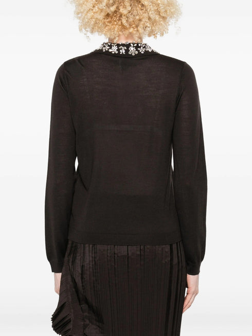 LIVIANA CONTI EMBELLISHED COLLAR POLO