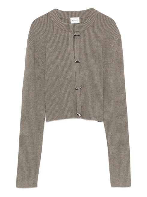 YUZEFI STELLA RIB CROP CARDIGAN