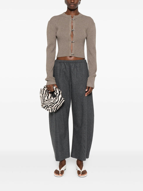 YUZEFI STELLA RIB CROP CARDIGAN