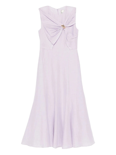 ROLAND MOURET SILK MIDI DRESS