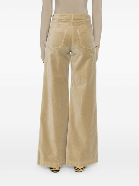 ASPESI WIDE LEG VELVET TROUSERS