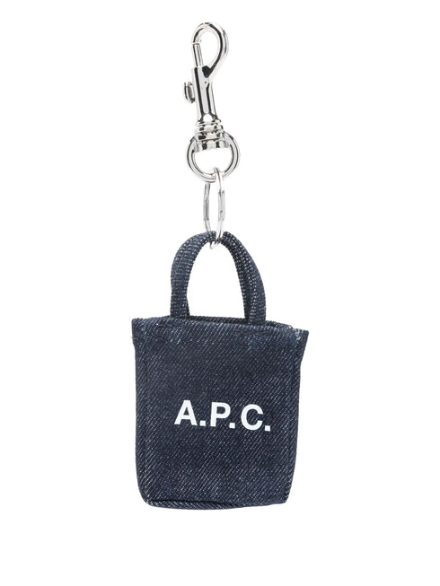 A.P.C. LOGO DENIM KEAYRING
