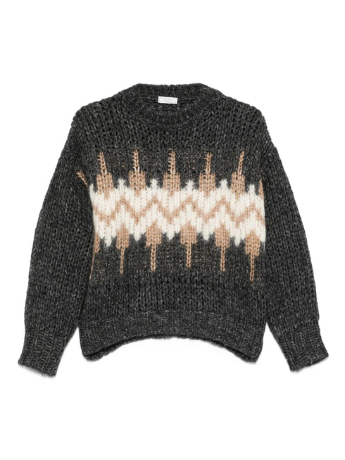 PESERICO SIGN JACQUARD SWEATER