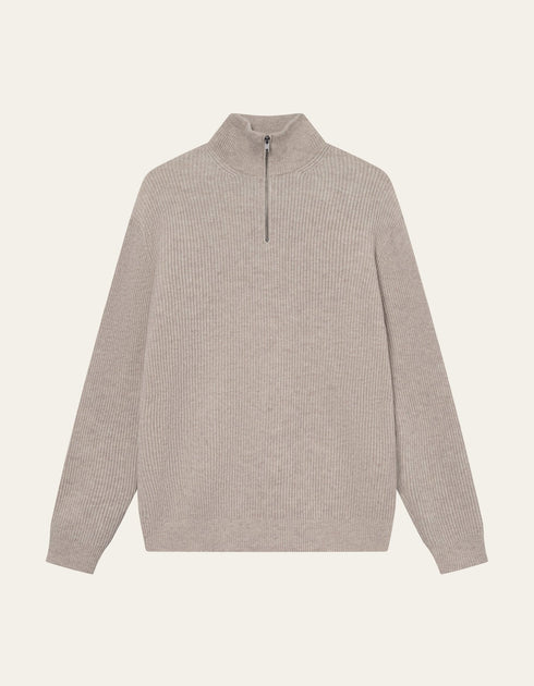 LES DEUX EDUARD HALF ZIP KNIT JUMPER