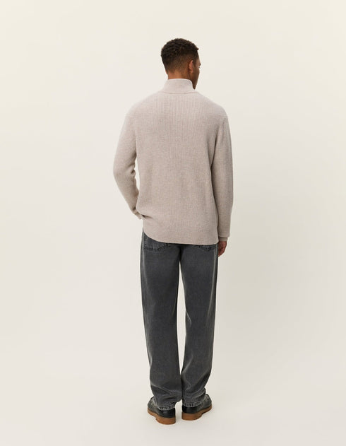 LES DEUX EDUARD HALF ZIP KNIT JUMPER