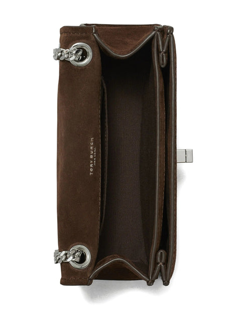 TORY BURCH KIRA TURNLOCK SUEDE MINI BAG