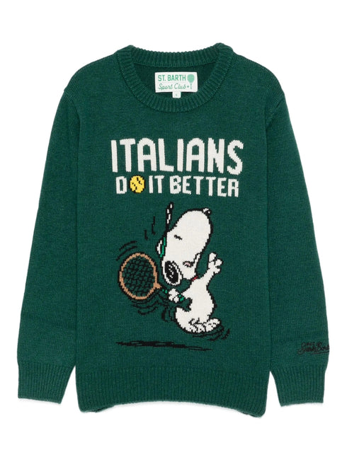 MC2 SAINT BARTH SNOOPY TENNIS SWEATER