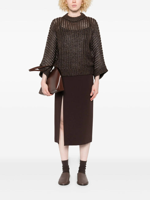 OTTODAME SLIT MIDI SKIRT