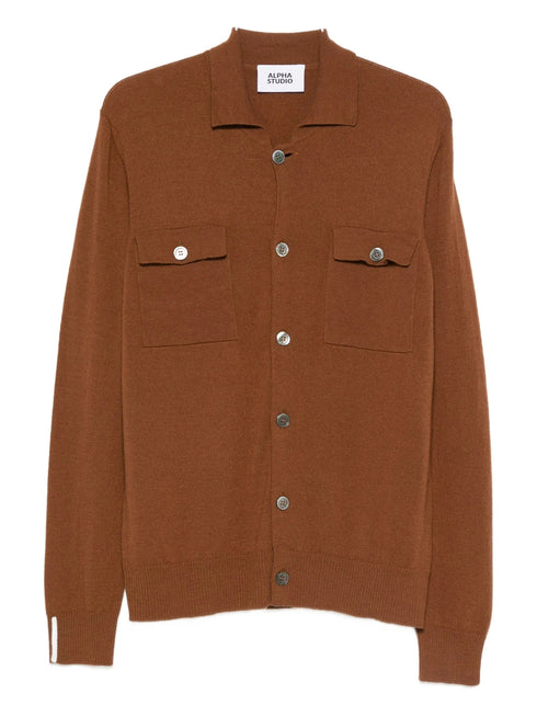 ALPHA STUDIO BUTTONED KNIT SHIRT